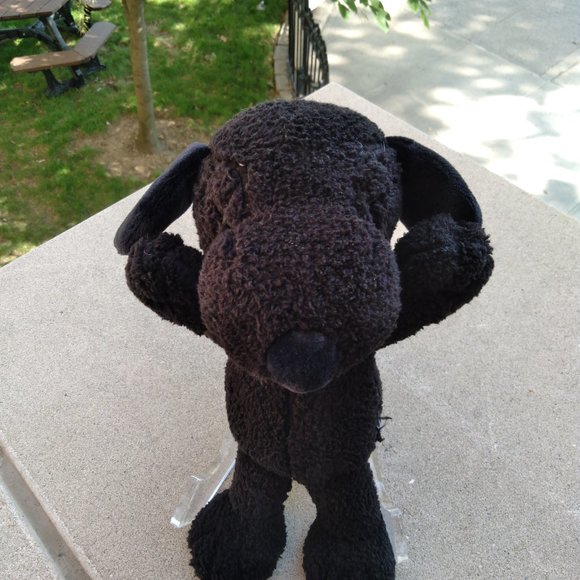 KAWS x PEANUTS Snoopy Small 11” Black Plush - Picture 2 of 16